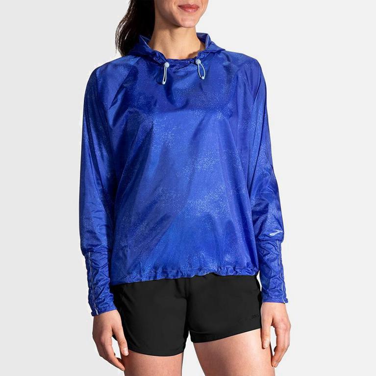 Brooks Lsd Pullover Jaquetas De Corrida Mulher Azuis (09427GHQD)